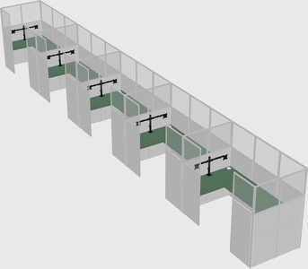 U-shaped cubicle