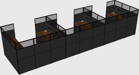 Cabine en u