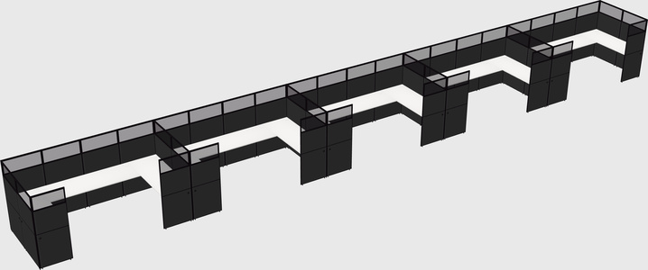 U-shaped cubicle