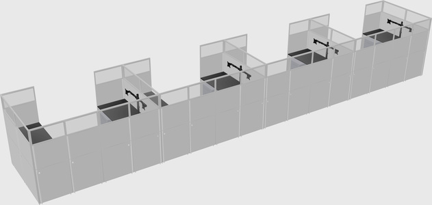 U-shaped cubicle