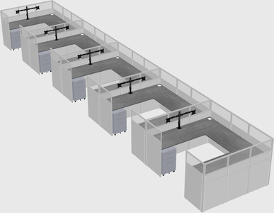 U-shaped cubicle