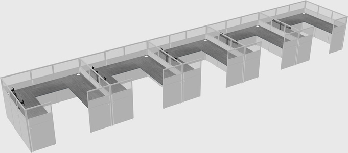 U-shaped cubicle