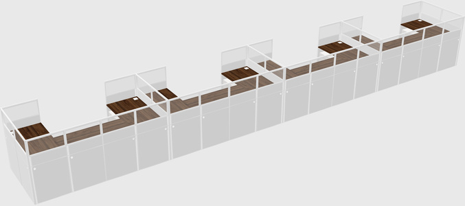 U-shaped cubicle