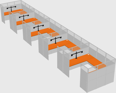 U-shaped cubicle