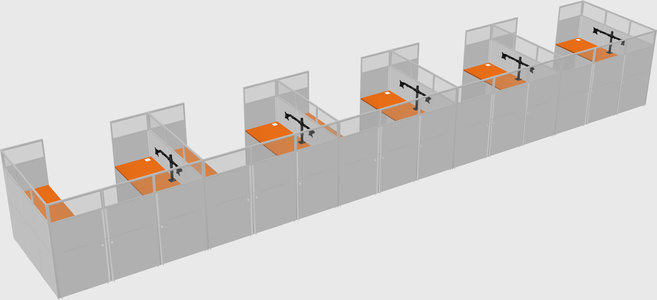 U-shaped cubicle