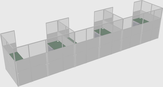 U-shaped cubicle