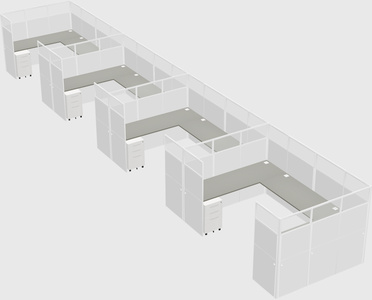 U-shaped cubicle