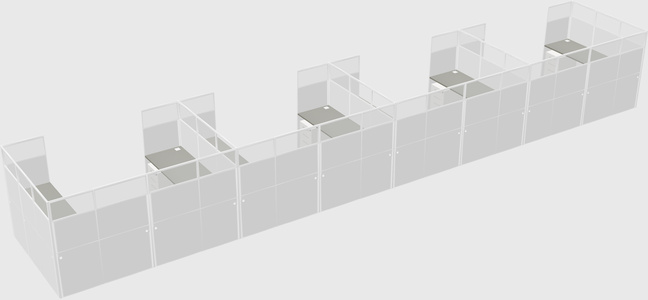 U-shaped cubicle