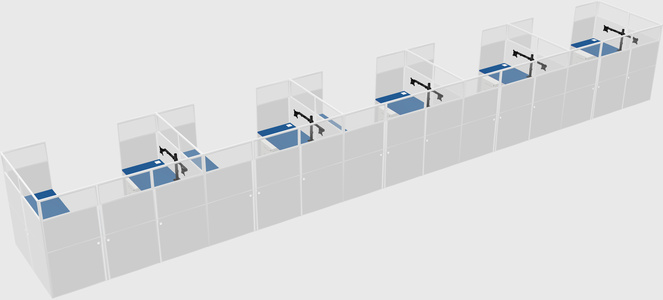 Cabine en u