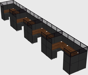 U-shaped cubicle
