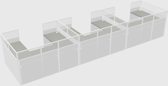 U-shaped cubicle
