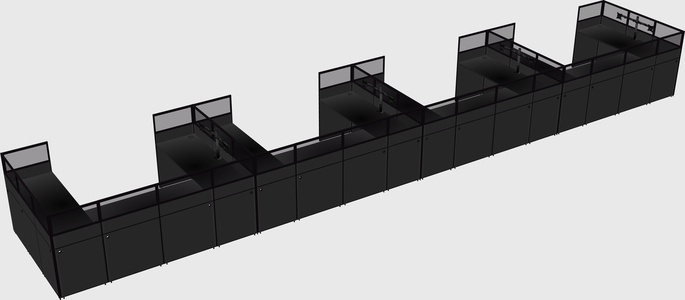 U-shaped cubicle