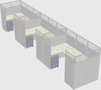 U-shaped cubicle