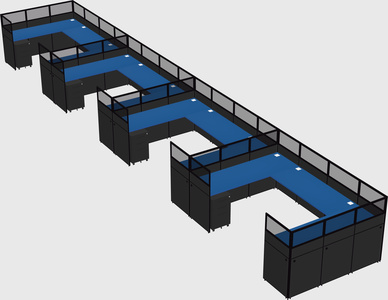 U-shaped cubicle