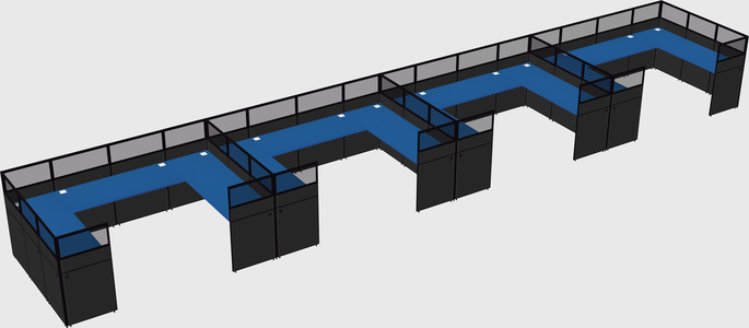 U-shaped cubicle