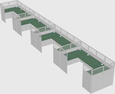 U-shaped cubicle