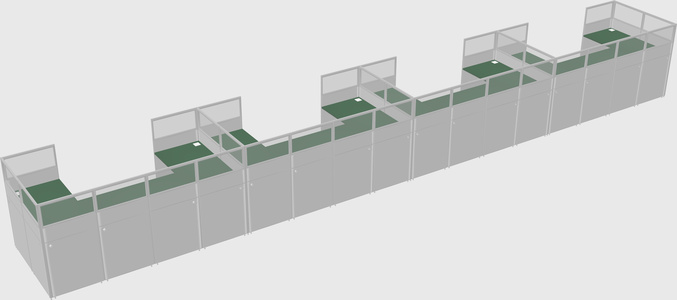 U-shaped cubicle