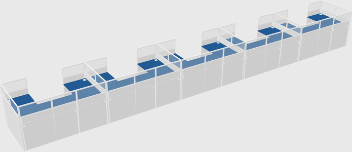 Cabine en u