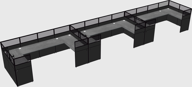 U-shaped cubicle