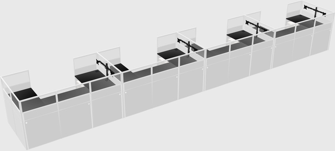 U-shaped cubicle