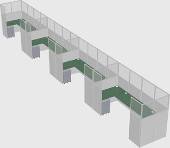 U-shaped cubicle