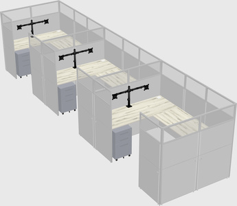 U-shaped cubicle