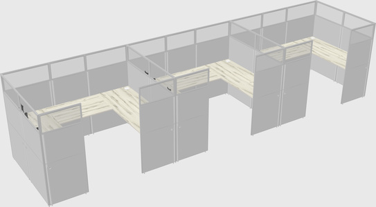U-shaped cubicle