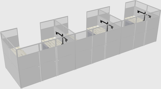 U-shaped cubicle