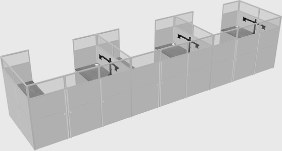 U-shaped cubicle