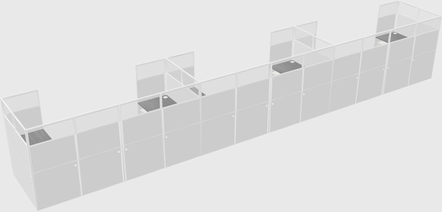 U-shaped cubicle