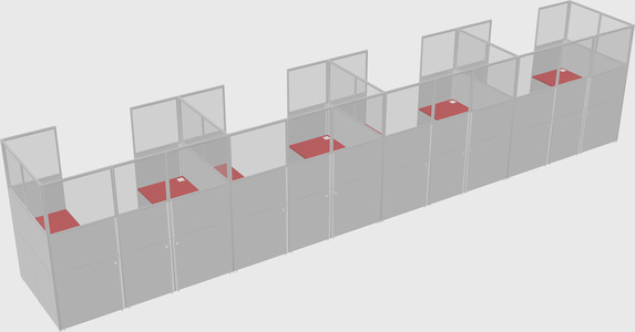 U-shaped cubicle