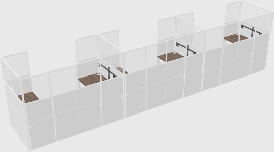 U-shaped cubicle
