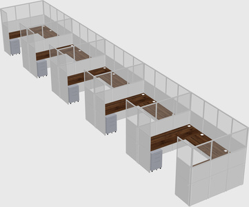 U-shaped cubicle