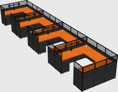 U-shaped cubicle