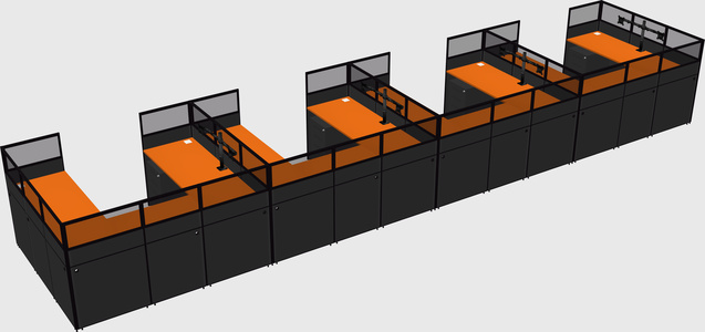 U-shaped cubicle