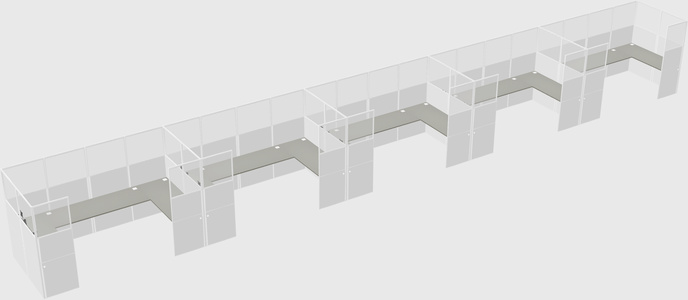 U-shaped cubicle