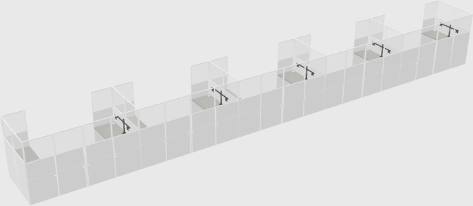 U-shaped cubicle
