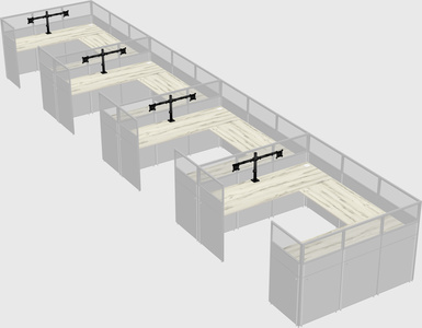 U-shaped cubicle