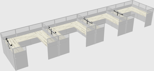 U-shaped cubicle