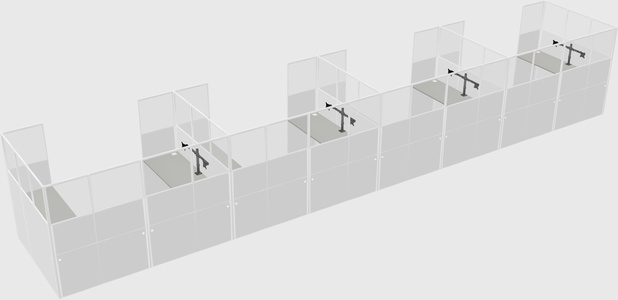 U-shaped cubicle