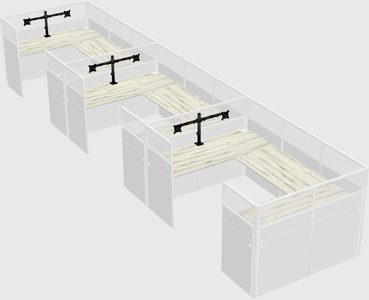 U-shaped cubicle