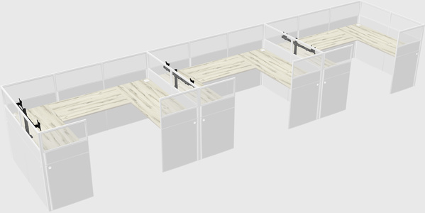 U-shaped cubicle