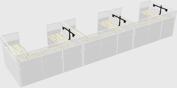 U-shaped cubicle