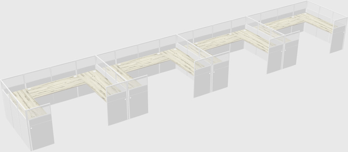 U-shaped cubicle