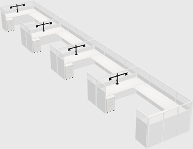 U-shaped cubicle