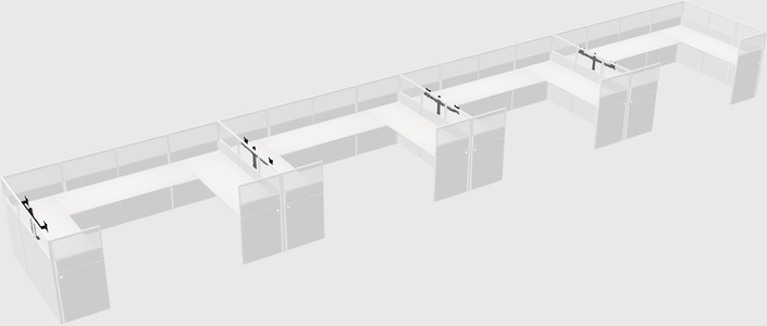 U-shaped cubicle