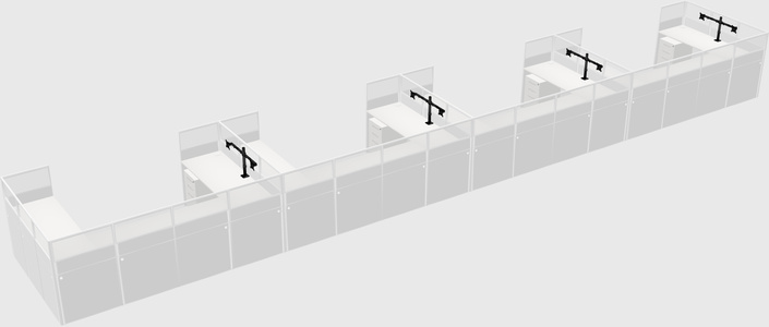 U-shaped cubicle