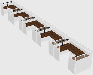 U-shaped cubicle