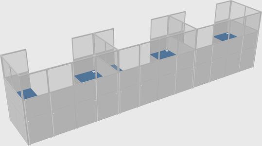 U-shaped cubicle