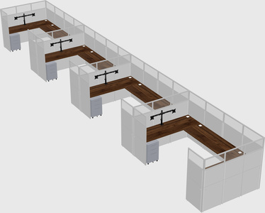 U-shaped cubicle